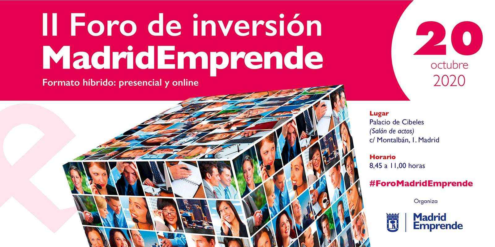 El Ayuntamiento de Madrid celebra su segundo "Foro de inversión Madrid Emprende" el 20 de octubre