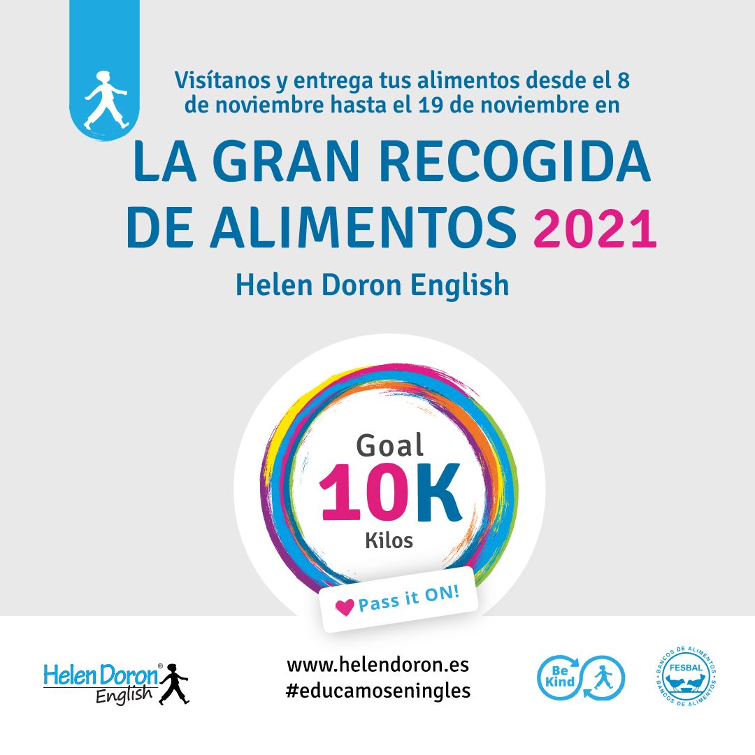 Los centros Helen Doron English de España participan en la Gran Recogida de Alimentos 2021