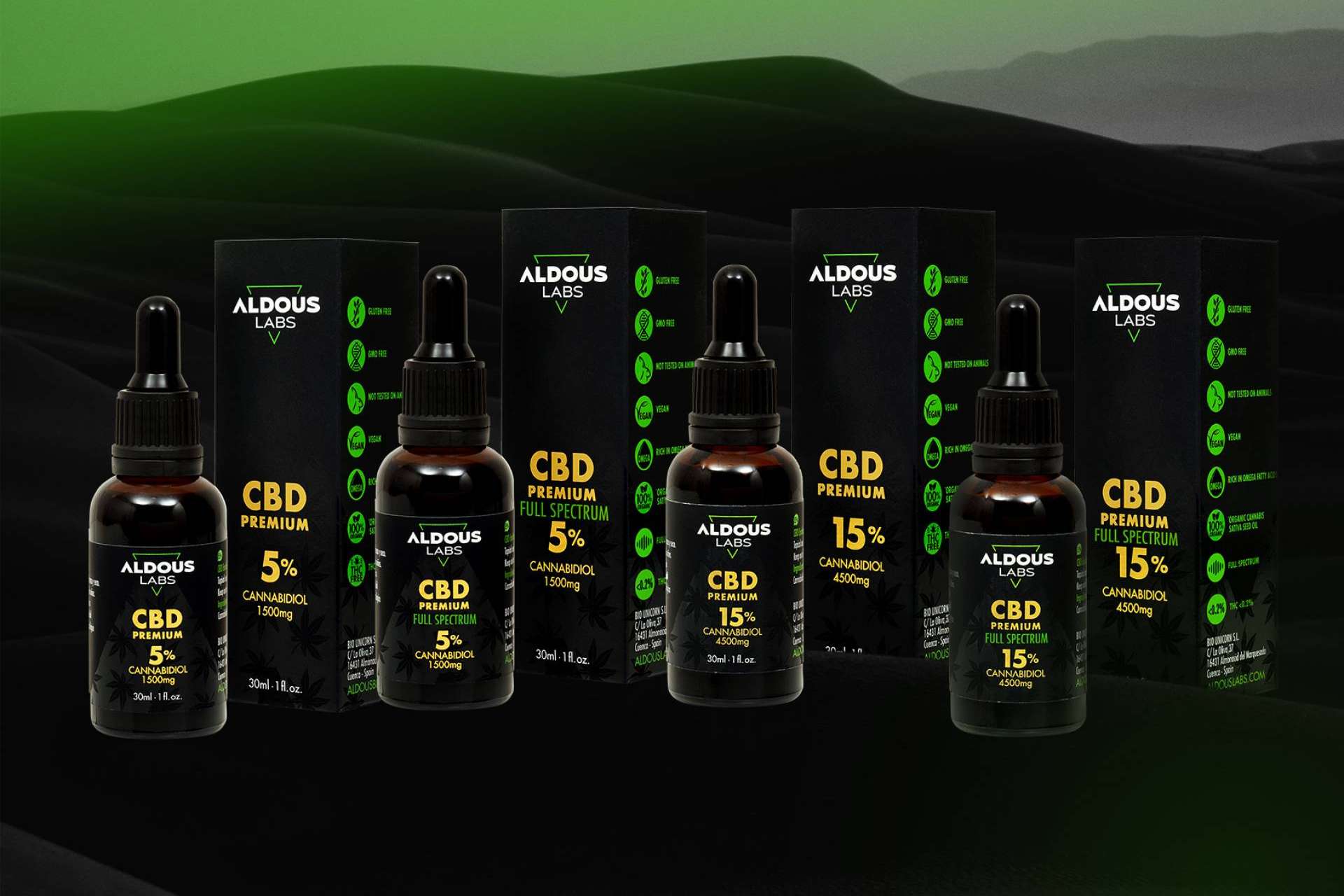 Aldous Bio rebaja los precios de sus aceites con CBD en su web y en distintos marketplaces