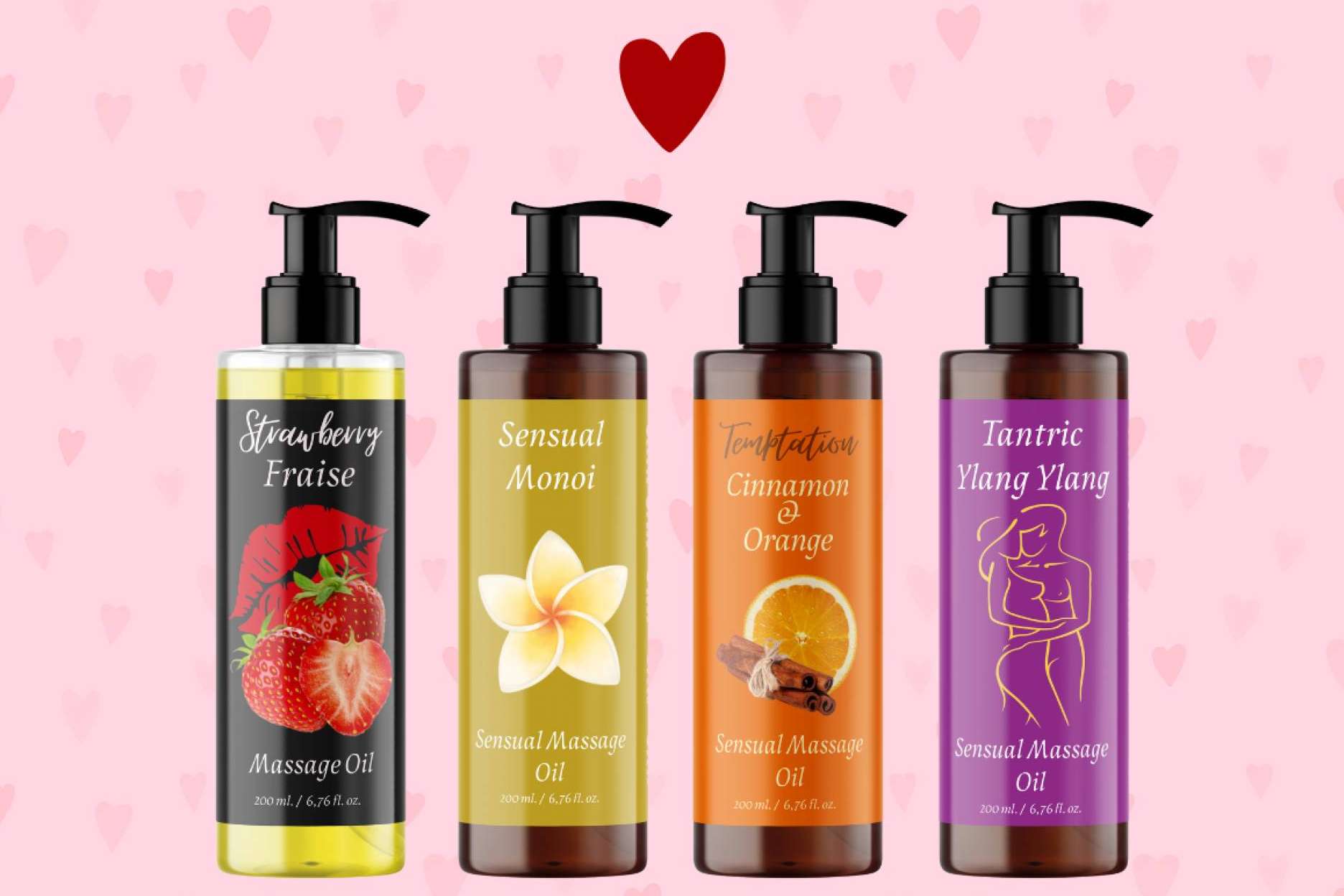 Aceites de masaje sensuales para San Valentín